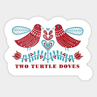 Two turtle doves Sticker